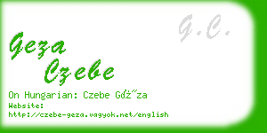 geza czebe business card